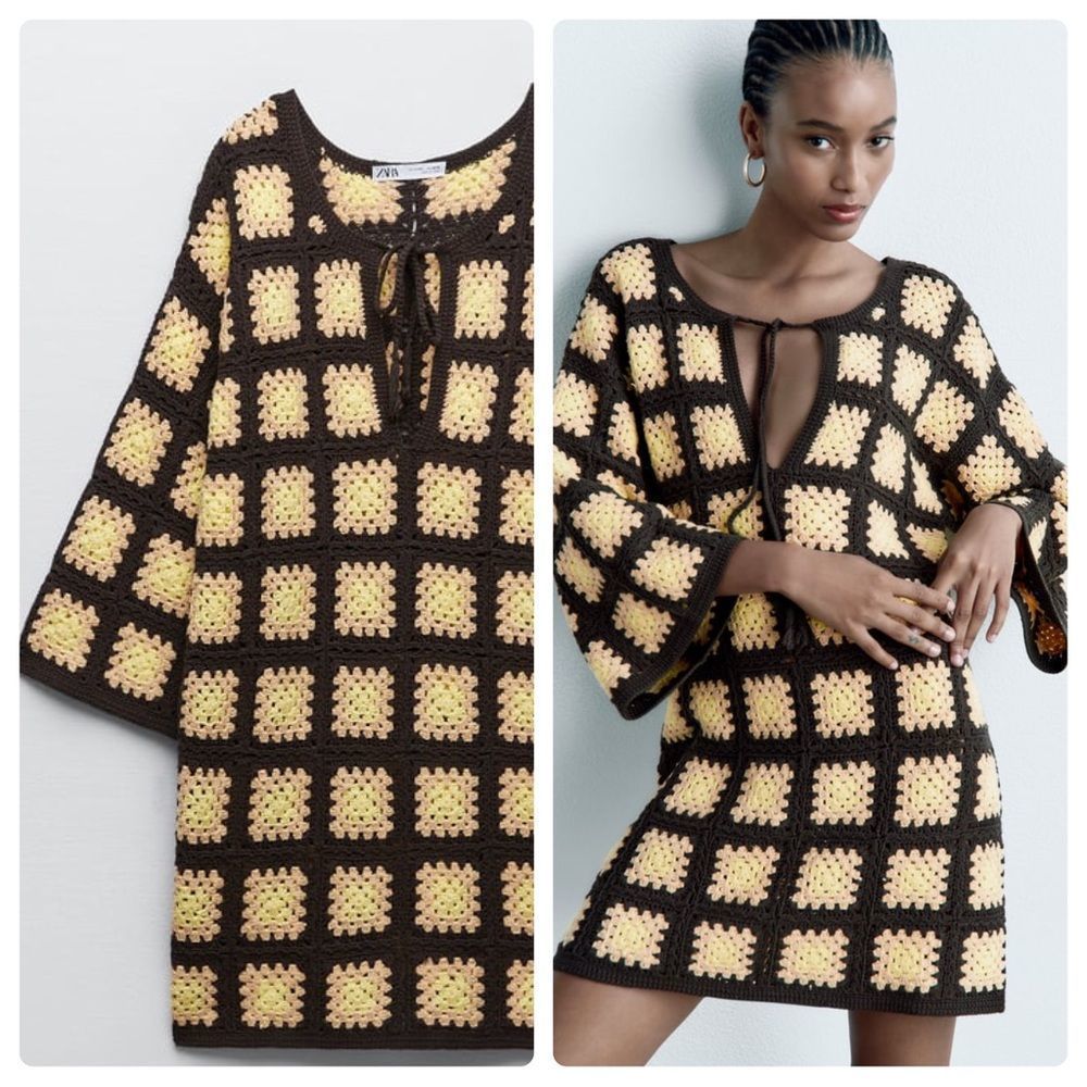 Zara Limited Edition Crochet Dress New - Picture 4 of 13